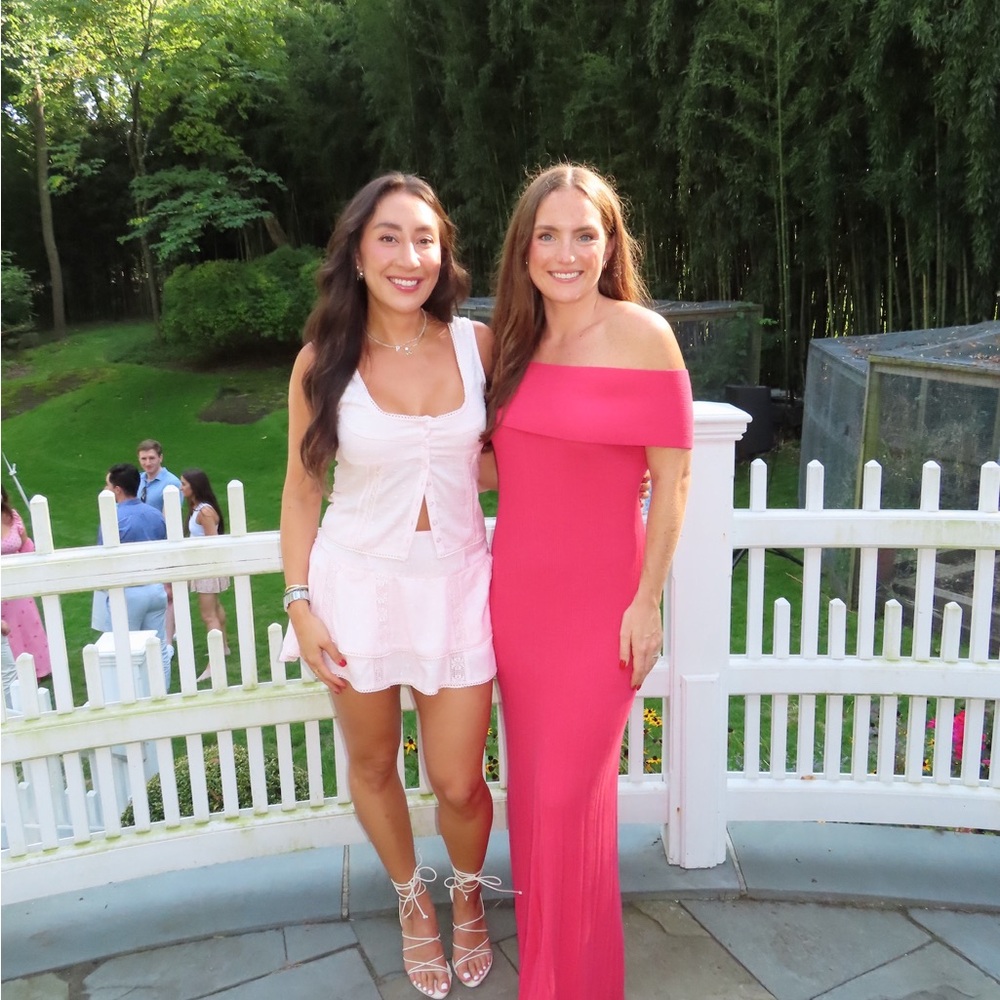 Anna Quan Pink Off-Shoulder Maxi Dress